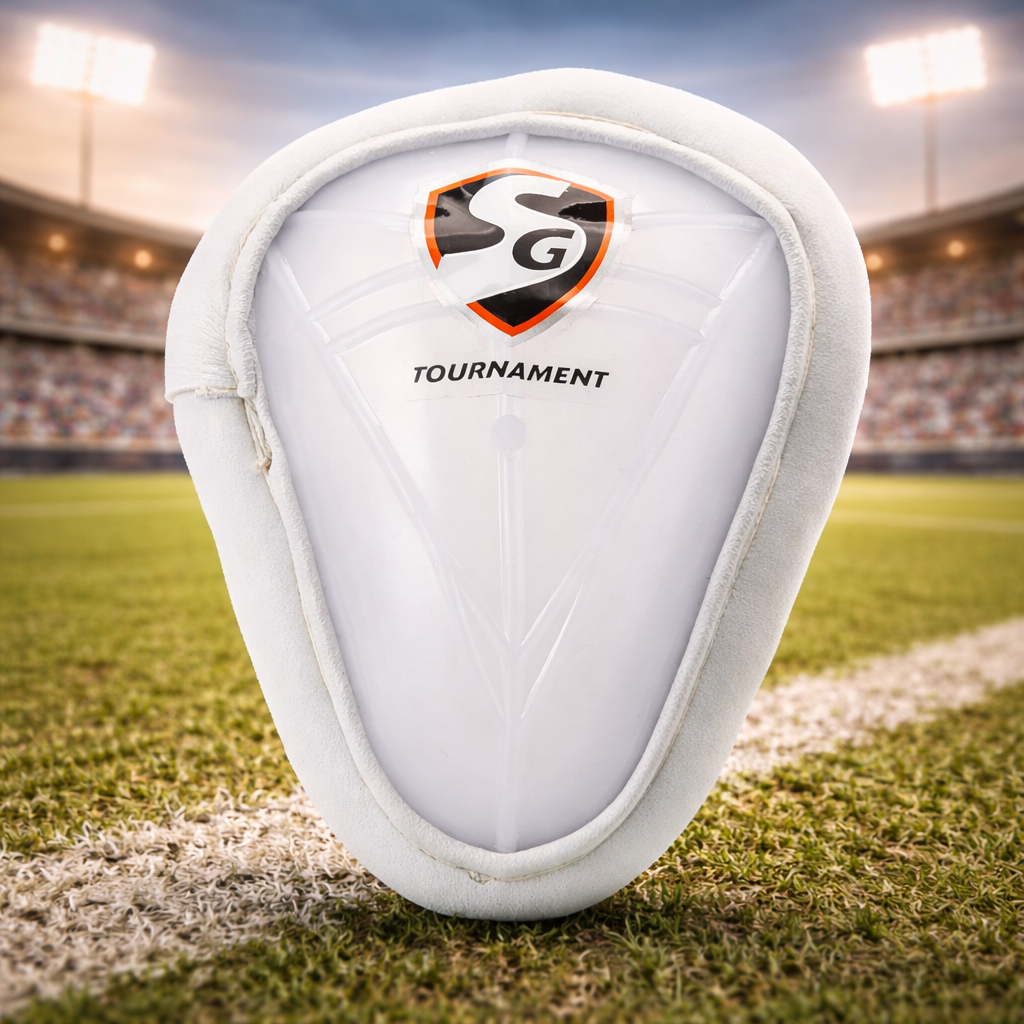 cricket guard on the pitch