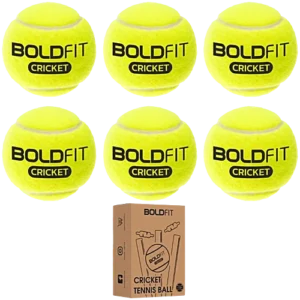 boldfit cricket tennis balls, 6 pcs