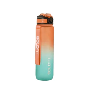 aqua motivational bottle 1 litre teal orange