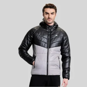 storm mens puffer jacket grey/black
