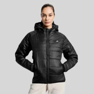polar womens puffer jacket black