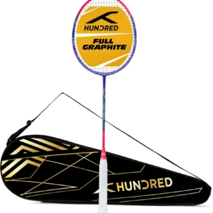 hundred powertek 1000 pro black strung badminton racquet